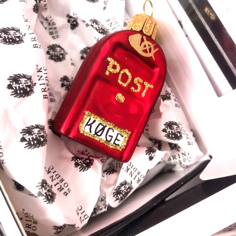 Julepynt Postkasse KØGE